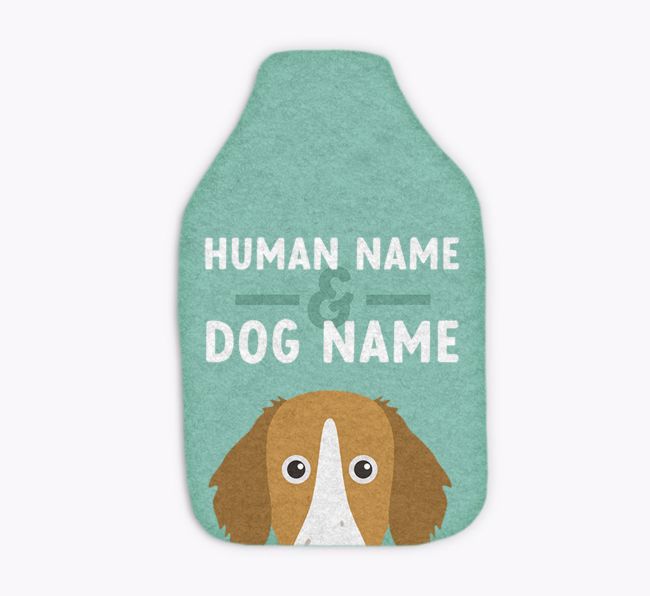 Human and Dog Names: Personalized {breedFullName} Hot Water Bottle